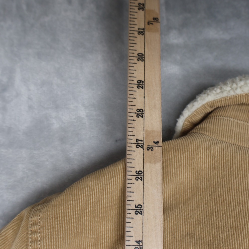 Levi's  Trucker Jacket Mens Medium Beige Corduroy Sherpa Lined Rugged‎ Full Zip - Picture 13 of 16